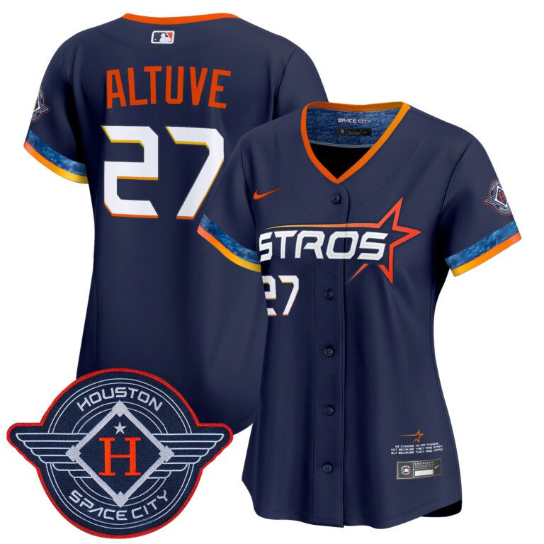 Women Houston Astros #27 Altuve blue 2025 City Connect Vapor Premier Limited Jersey